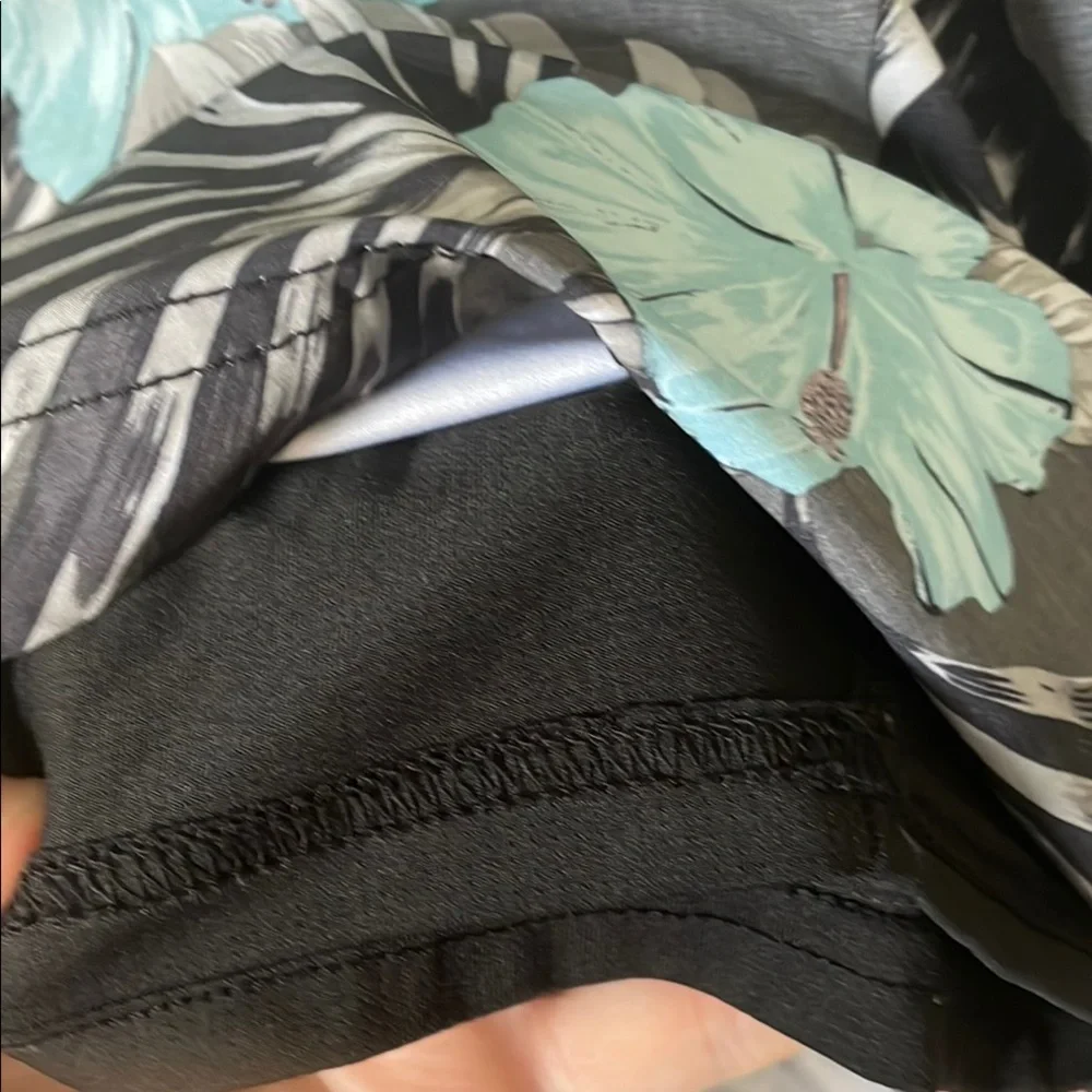 Hurley Tropical Floral Swim Shorts - Black and Blue